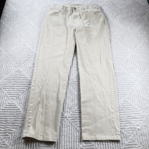 Jones New York Signature Denim - Jones New York Pants Women's 12 Khaki Beige Straight Leg Work Basics Casual